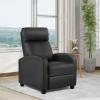 imageFDW Recliner Chair Push Back Sofa Home Theater Seating with Lumbar Support and Leather Padded Seat Backrest for Living RoomBlack