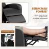 imageFDW Recliner Chair Push Back Sofa Home Theater Seating with Lumbar Support and Leather Padded Seat Backrest for Living RoomBlack