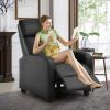 imageFDW Recliner Chair Push Back Sofa Home Theater Seating with Lumbar Support and Leather Padded Seat Backrest for Living RoomBlack