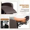 imageFDW Recliner Chair Push Back Sofa Home Theater Seating with Lumbar Support and Leather Padded Seat Backrest for Living RoomBrown