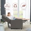 imageFDW Recliner Chair Push Back Sofa Home Theater Seating with Lumbar Support and Leather Padded Seat Backrest for Living RoomGrey