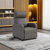 imageFDW Recliner Chair Push Back Sofa Home Theater Seating with Lumbar Support and Leather Padded Seat Backrest for Living RoomGrey
