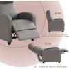 imageFDW Recliner Chair Push Back Sofa Home Theater Seating with Lumbar Support and Leather Padded Seat Backrest for Living RoomGrey