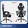 imageGaming Chair Office Chair Desk Chair with Footrest Lumbar Support Headrest Armrest Task Rolling Swivel Ergonomic ESports Adjustable PC Gamer Chair WhiteWhite