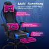 imageGaming Chair Office Chair Desk Chair with Footrest Lumbar Support Headrest Armrest Task Rolling Swivel Ergonomic ESports Adjustable PC Gamer Chair WhiteBlue