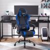 imageGaming Chair Office Chair Desk Chair with Footrest Lumbar Support Headrest Armrest Task Rolling Swivel Ergonomic ESports Adjustable PC Gamer Chair WhiteBlue