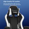 imageGaming Chair Office Chair Desk Chair with Footrest Lumbar Support Headrest Armrest Task Rolling Swivel Ergonomic ESports Adjustable PC Gamer Chair WhiteWhite