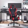 imageGaming Chair Office Chair Desk Chair with Footrest Lumbar Support Headrest Armrest Task Rolling Swivel Ergonomic ESports Adjustable PC Gamer Chair WhiteRed
