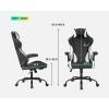 imageGaming Chair Office Chair PC Computer Chair with Lumbar Support Headrest Flip up Armrest Task Rolling Swivel Ergonomic Adjustable ESports Desk Racing ChairWhiteWhite