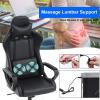 imageGaming Chair Office Chair Racing Chair with Lumbar Support Arms Headrest High Back PU Leather Massage Ergonomic Desk Chair Rolling Swivel Adjustable PC Computer Chair for Women Adults GirlsWhiteBlack