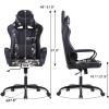 imageGaming Chair Office Chair Racing Chair with Lumbar Support Arms Headrest High Back PU Leather Massage Ergonomic Desk Chair Rolling Swivel Adjustable PC Computer Chair for Women Adults GirlsWhiteCamo
