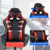 imageGaming Chair Office Chair Racing Chair with Lumbar Support Arms Headrest High Back PU Leather Massage Ergonomic Desk Chair Rolling Swivel Adjustable PC Computer Chair for Women Adults GirlsWhiteRed