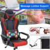 imageGaming Chair Office Chair Racing Chair with Lumbar Support Arms Headrest High Back PU Leather Massage Ergonomic Desk Chair Rolling Swivel Adjustable PC Computer Chair for Women Adults GirlsWhiteRed