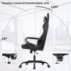 imageGaming Chair Office Chair Racing Chair with Lumbar Support Arms Headrest High Back PU Leather Massage Ergonomic Desk Chair Rolling Swivel Adjustable PC Computer Chair for Women Adults GirlsWhiteCamo