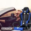imageGaming Chair Office Chair Racing Chair with Lumbar Support Arms Headrest High Back PU Leather Massage Ergonomic Desk Chair Rolling Swivel Adjustable PC Computer Chair for Women Adults GirlsWhiteBlue