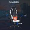 imageGaming Chair Office Chair Racing Chair with Lumbar Support Arms Headrest High Back PU Leather Massage Ergonomic Desk Chair Rolling Swivel Adjustable PC Computer Chair for Women Adults GirlsWhiteWhite