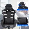 imageGaming Chair Office Chair Racing Chair with Lumbar Support Arms Headrest High Back PU Leather Massage Ergonomic Desk Chair Rolling Swivel Adjustable PC Computer Chair for Women Adults GirlsWhiteBlack