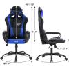 imageGaming Chair Office Chair Racing Chair with Lumbar Support Arms Headrest High Back PU Leather Massage Ergonomic Desk Chair Rolling Swivel Adjustable PC Computer Chair for Women Adults GirlsWhiteBlue