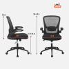 imageHome Office Chair Ergonomic Desk Chair Mesh Computer Chair Swivel Rolling Executive Task Chair with Lumbar Support Arms Mid Back Adjustable Chair for Men Adults BlackBlack