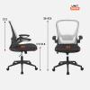 imageHome Office Chair Ergonomic Desk Chair Mesh Computer Chair Swivel Rolling Executive Task Chair with Lumbar Support Arms Mid Back Adjustable Chair for Men Adults BlackWhite