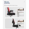 imageHome Office Chair Ergonomic Desk Chair Mesh Computer Chair Swivel Rolling Executive Task Chair with Lumbar Support Arms Mid Back Adjustable Chair for Men Adults BlackRed
