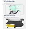 imageHome Office Chair Ergonomic Desk Chair Mesh Computer Chair Swivel Rolling Executive Task Chair with Lumbar Support Arms Mid Back Adjustable Chair for Men Adults BlackWhite