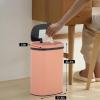 imageKitchen Trash Can with Lid 13 Gallon Automatic Garbage Can for Bathroom Bedroom Home Office 50 Liter Touch Free HighCapacity Brushed Stainless Steel Waste BinPink