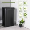 imageKitchen Trash Can with Lid 13 Gallon Automatic Garbage Can for Bathroom Bedroom Home Office 50 Liter Touch Free HighCapacity Brushed Stainless Steel Waste BinBlack