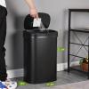 imageKitchen Trash Can with Lid 13 Gallon Automatic Garbage Can for Bathroom Bedroom Home Office 50 Liter Touch Free HighCapacity Brushed Stainless Steel Waste BinBlack