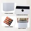 imageKitchen Trash Can with Lid 13 Gallon Automatic Garbage Can for Bathroom Bedroom Home Office 50 Liter Touch Free HighCapacity Brushed Stainless Steel Waste BinWhite