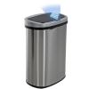 imageKitchen Trash Can with Lid 13 Gallon Automatic Garbage Can for Bathroom Bedroom Home Office 50 Liter Touch Free HighCapacity Brushed Stainless Steel Waste BinStainless Steel