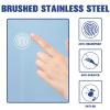 imageKitchen Trash Can with Lid 13 Gallon Automatic Garbage Can for Bathroom Bedroom Home Office 50 Liter Touch Free HighCapacity Brushed Stainless Steel Waste BinBlue