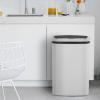 imageKitchen Trash Can with Lid 13 Gallon Automatic Garbage Can for Bathroom Bedroom Home Office 50 Liter Touch Free HighCapacity Brushed Stainless Steel Waste BinWhite