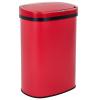 imageKitchen Trash Can with Lid 13 Gallon Automatic Garbage Can for Bathroom Bedroom Home Office 50 Liter Touch Free HighCapacity Brushed Stainless Steel Waste BinRed
