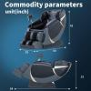 imageMassage ChairFull Body Zero Gravity Recliner Chair with Smart Large Screen Bluetooth Speaker Wormwood Back and Calf Heating Therapy Foot Roller Air Massage System for Home OfficeBlackBlack