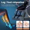 imageMassage ChairFull Body Zero Gravity Recliner Chair with Smart Large Screen Bluetooth Speaker Wormwood Back and Calf Heating Therapy Foot Roller Air Massage System for Home OfficeBlackBlack