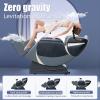 imageMassage ChairFull Body Zero Gravity Recliner Chair with Smart Large Screen Bluetooth Speaker Wormwood Back and Calf Heating Therapy Foot Roller Air Massage System for Home OfficeBlackGrey