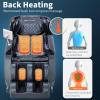 imageMassage ChairFull Body Zero Gravity Recliner Chair with Smart Large Screen Bluetooth Speaker Wormwood Back and Calf Heating Therapy Foot Roller Air Massage System for Home OfficeBlackBlack