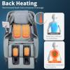 imageMassage ChairFull Body Zero Gravity Recliner Chair with Smart Large Screen Bluetooth Speaker Wormwood Back and Calf Heating Therapy Foot Roller Air Massage System for Home OfficeBlackGrey
