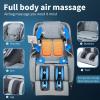 imageMassage ChairFull Body Zero Gravity Recliner Chair with Smart Large Screen Bluetooth Speaker Wormwood Back and Calf Heating Therapy Foot Roller Air Massage System for Home OfficeBlackGrey