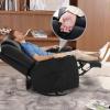 imageMassage Recliner Chair Rocking Swivel Chair with Heated Massage Ergonomic Lounge 360 Degree Swivel Single Sofa Seat and Two Hidden Cup Holders Black