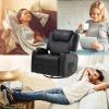 imageMassage Recliner Chair Rocking Swivel Chair with Heated Massage Ergonomic Lounge 360 Degree Swivel Single Sofa Seat and Two Hidden Cup Holders Black