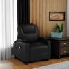imageMassage Recliner Chair Rocking Swivel Chair with Heated Massage Ergonomic Lounge 360 Degree Swivel Single Sofa Seat and Two Hidden Cup Holders Black