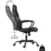 imageOffice Chair PC Gaming Chair Cheap Desk Chair Ergonomic PU Leather Executive Computer Chair Lumbar Support for Women Men BlackBlack