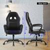 imageOffice Chair PC Gaming Chair Cheap Desk Chair Ergonomic PU Leather Executive Computer Chair Lumbar Support for Women Men BlackBlack