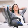 imageOffice Chair PC Gaming Chair Cheap Desk Chair Ergonomic PU Leather Executive Computer Chair Lumbar Support for Women Men BlackBlue