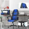 imageOffice Chair PC Gaming Chair Cheap Desk Chair Ergonomic PU Leather Executive Computer Chair Lumbar Support for Women Men BlackBlue