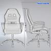 imageOffice Chair PC Gaming Chair Cheap Desk Chair Ergonomic PU Leather Executive Computer Chair Lumbar Support for Women Men BlackRed