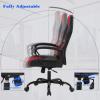 imageOffice Chair PC Gaming Chair Cheap Desk Chair Ergonomic PU Leather Executive Computer Chair Lumbar Support for Women Men BlackRed