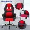 imageOffice Chair PC Gaming Chair Cheap Desk Chair Ergonomic PU Leather Executive Computer Chair Lumbar Support for Women Men BlackRed